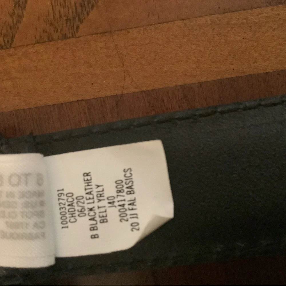 Janie and Jack black leather belt boys size 6-8 EUC